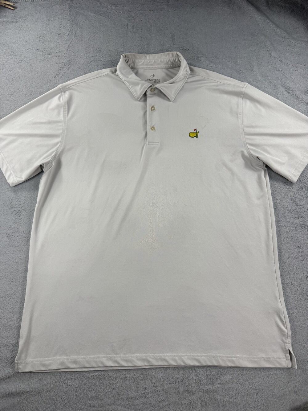 Masters Tech Performance Polo Shirt Men's XL Gray Golf Activewear Augusta